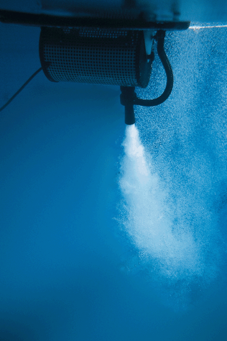 Aqua Air 250LM - Leistungsstarker Wasserbelüfter zur Teichbelüftung - Betriebsansicht unter Wasser