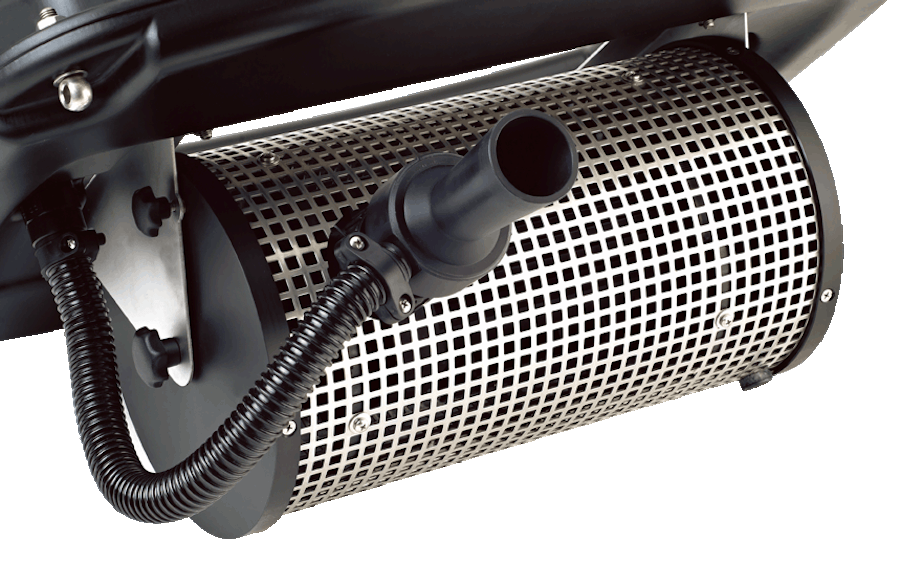 Detail Edelstahl-Filterkorb & Aufhängung – Oase AquaAir 250 LM Marke