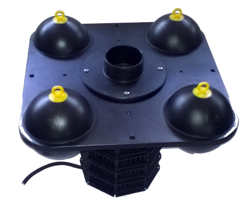 PowerAir 50 Solar schwimmender Oberflächenbelüfter im Fischteich PowerAir 50 Solar schwimmender Oberflächenbelüfter im Fischteich